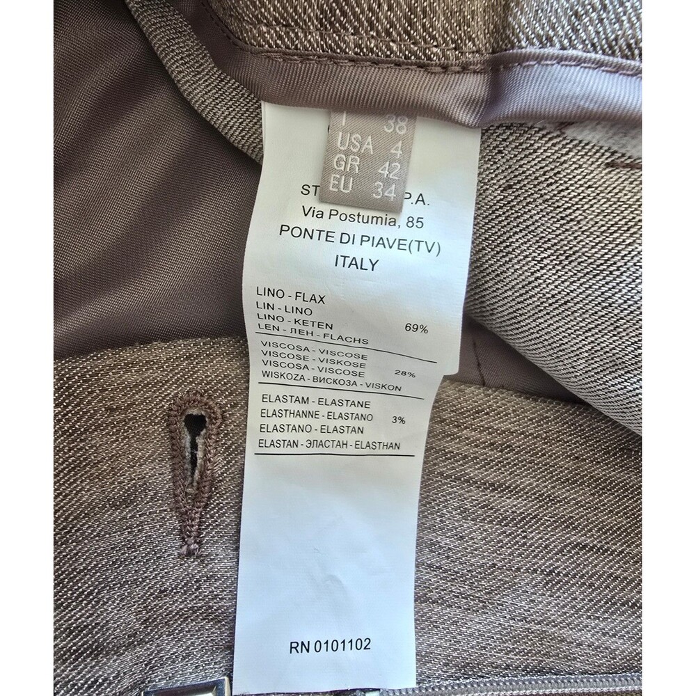 Stefanel brown‎ trouser pants women's size 4 (new) - Picture 10 of 11